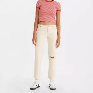 Levi’s‎ Wedgie Straight Ripped Waist Band  Straight Leg Jeans